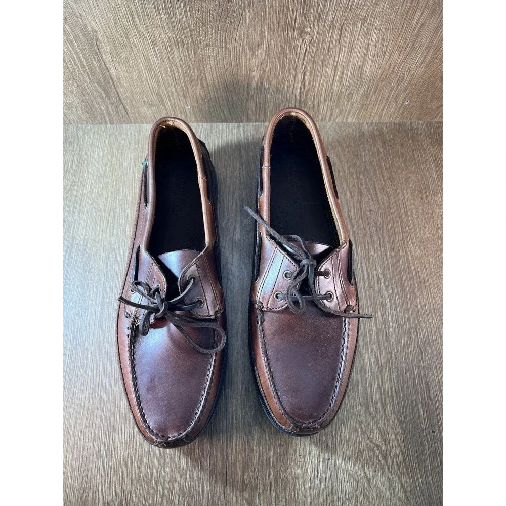 Vintage G.H. Bass & Co. Leather Boat Shoes Size 13M